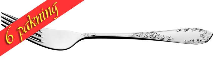 6 pakning Liten spisegaffel Tradition 023005