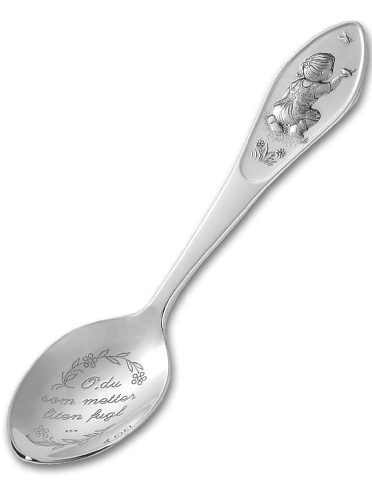 Du som metter liten fugl barneskje pike 9708