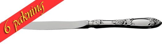 6 pakning Stor spisekniv Opphøiet Rose 022004