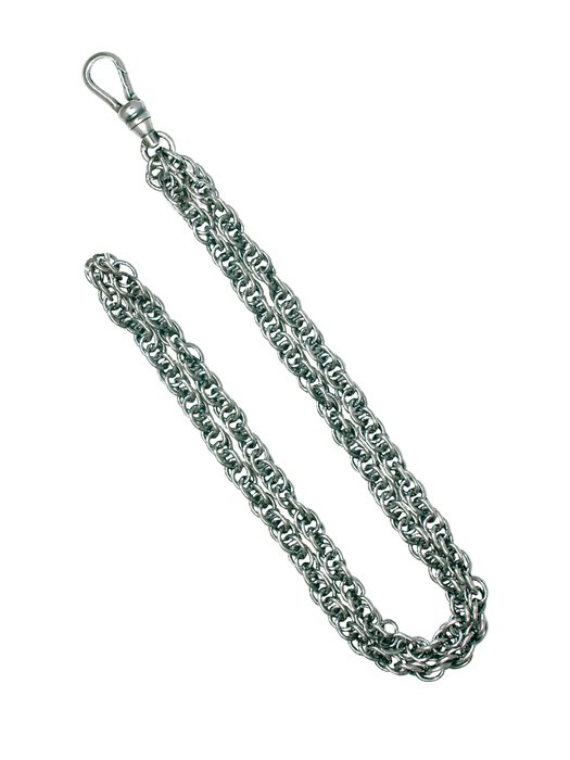 Bunadsølv cordelkjede 40 cm m.karabinlås, oksidert, nr. 309140