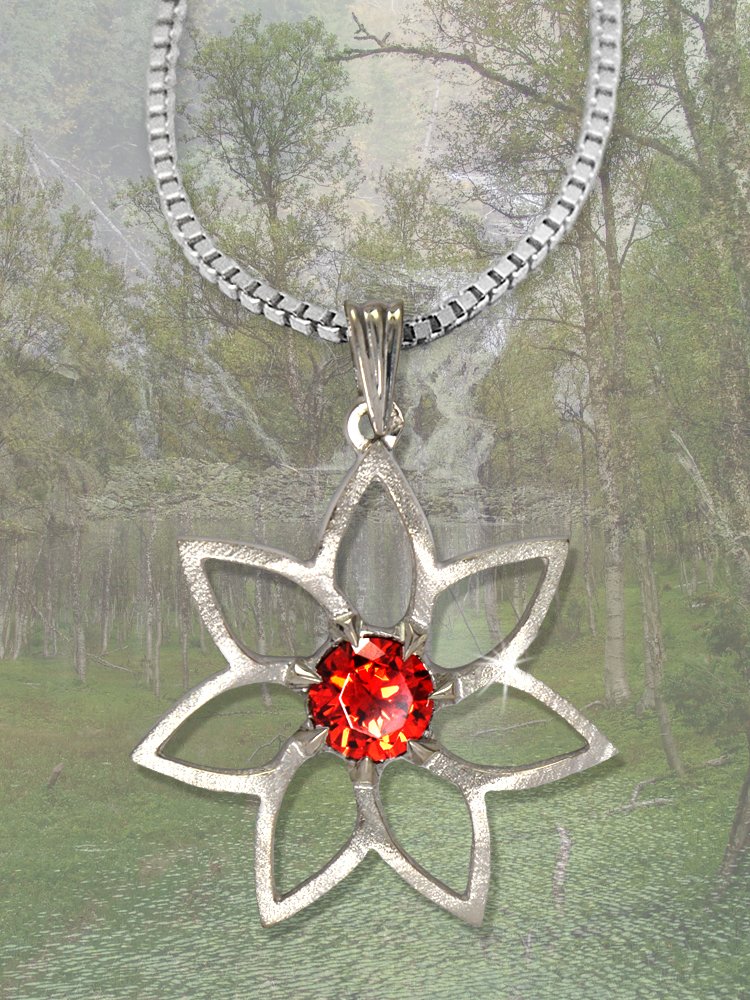 Skogsstjerne sølvsmykke