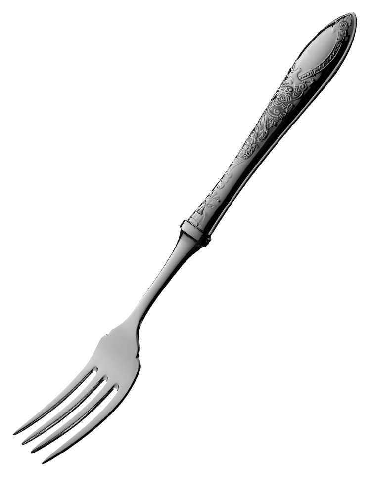 Fiskegaffel m/sølvtinner Drage 038523