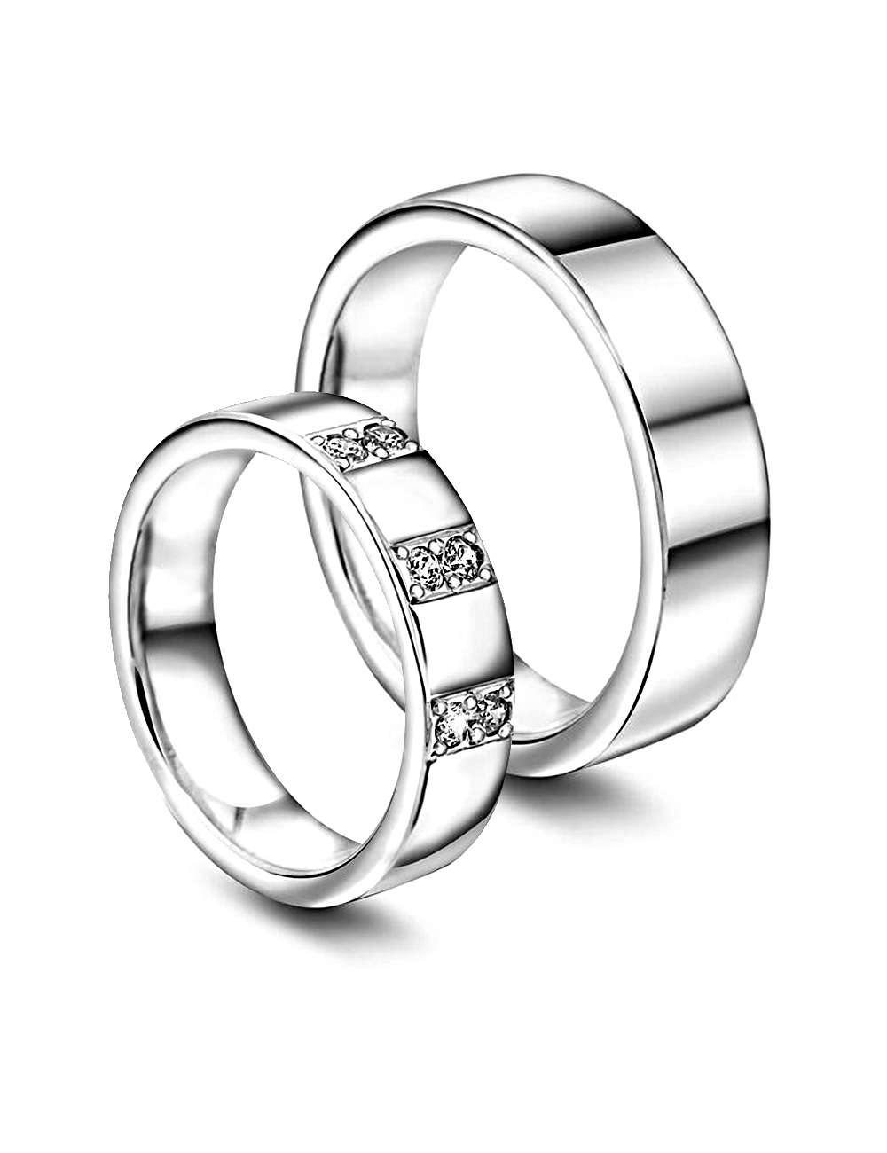 Forlovelseseringer/gifteringer med diamanter