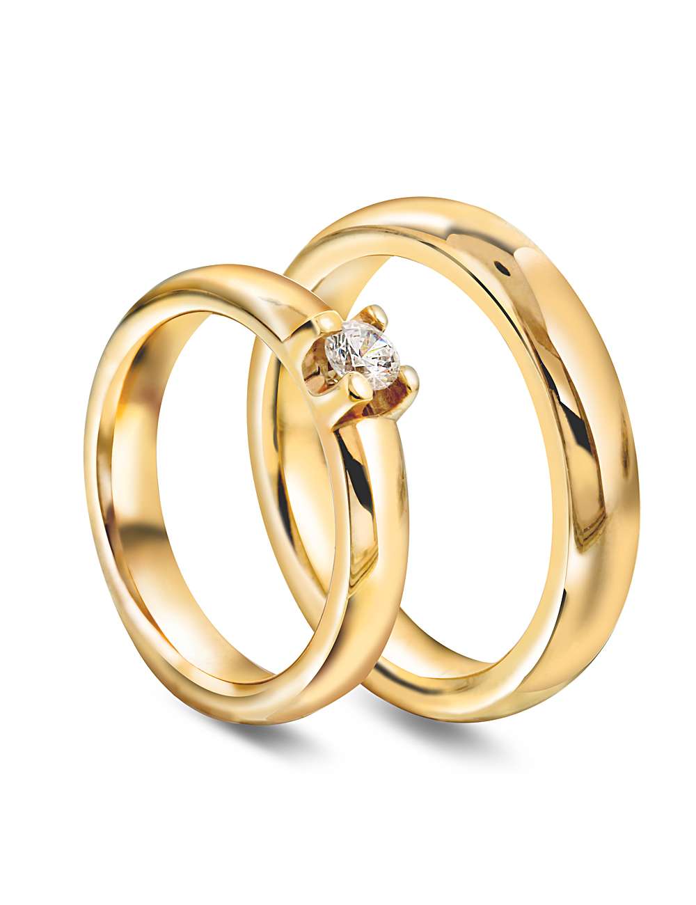 Forlovelseseringer/gifteringer med diamanter