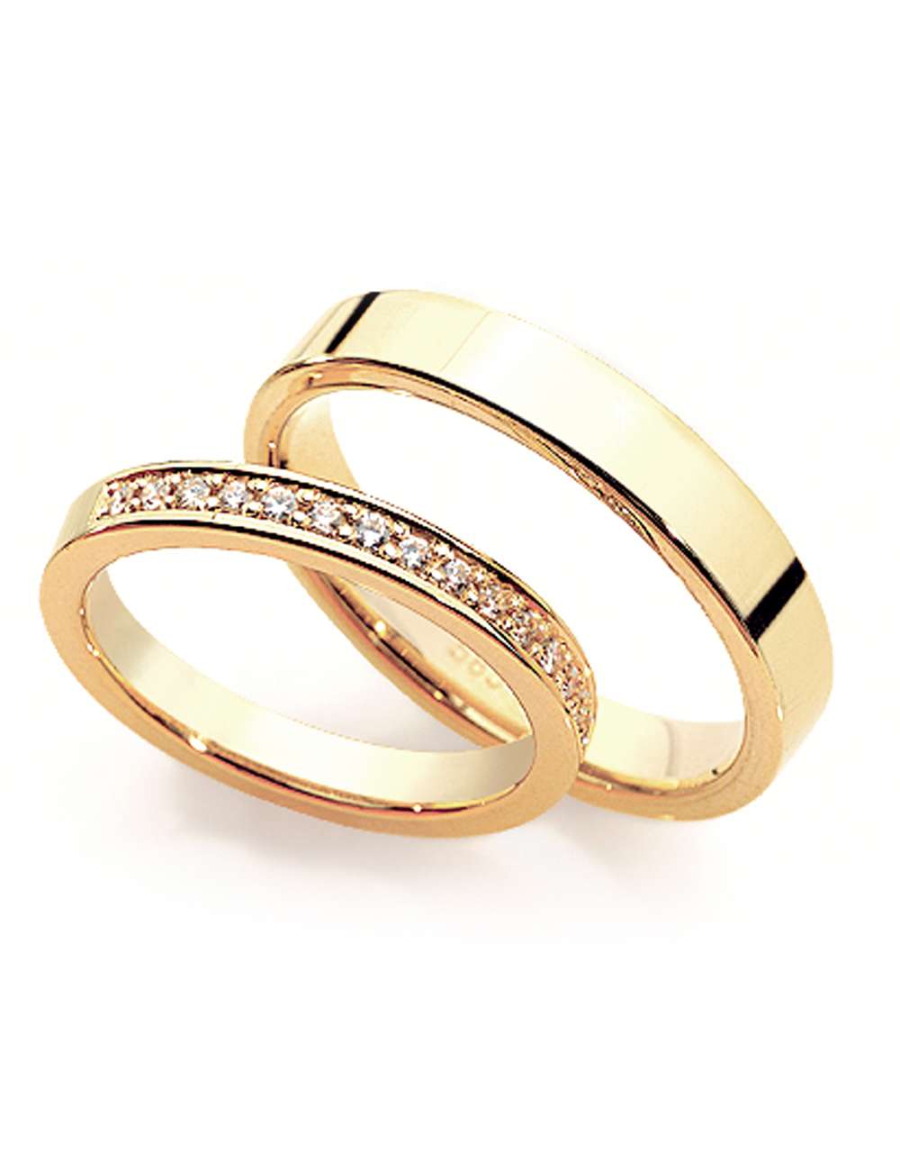 Forlovelseseringer/gifteringer med diamanter