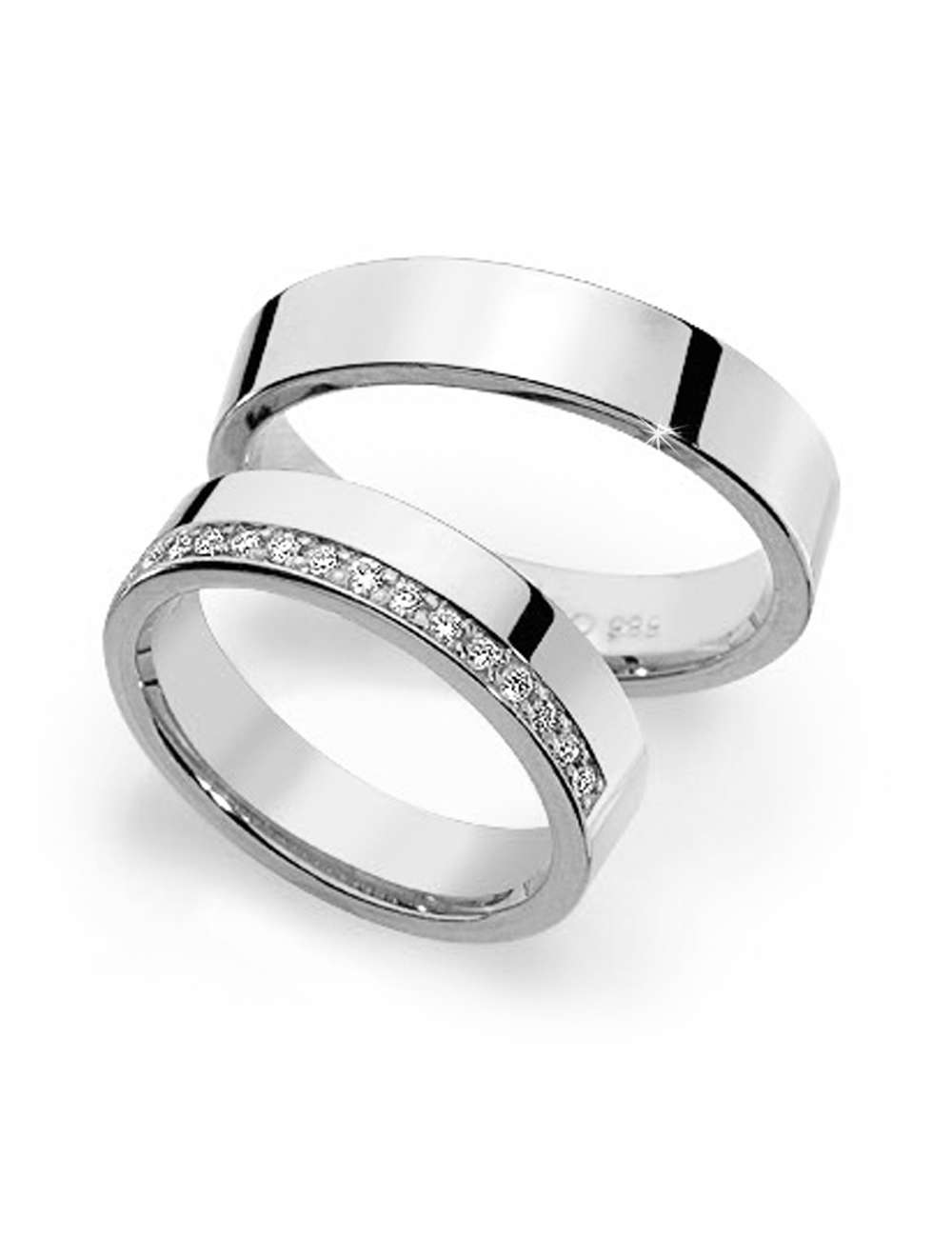 Forlovelseseringer/gifteringer med diamanter