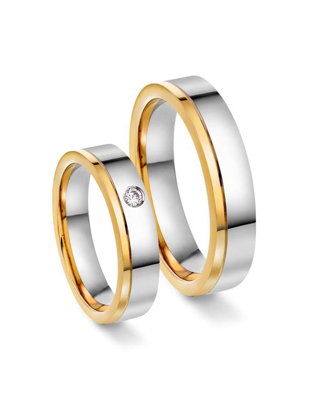 Forlovelseseringer/gifteringer med diamanter