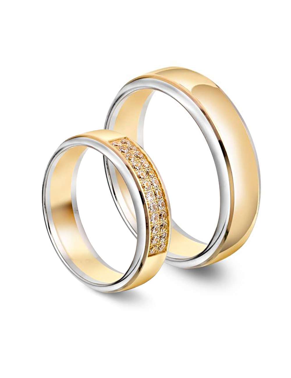 Forlovelseseringer/gifteringer med diamanter