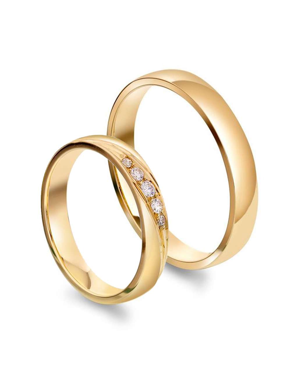 Forlovelseseringer/gifteringer med diamanter