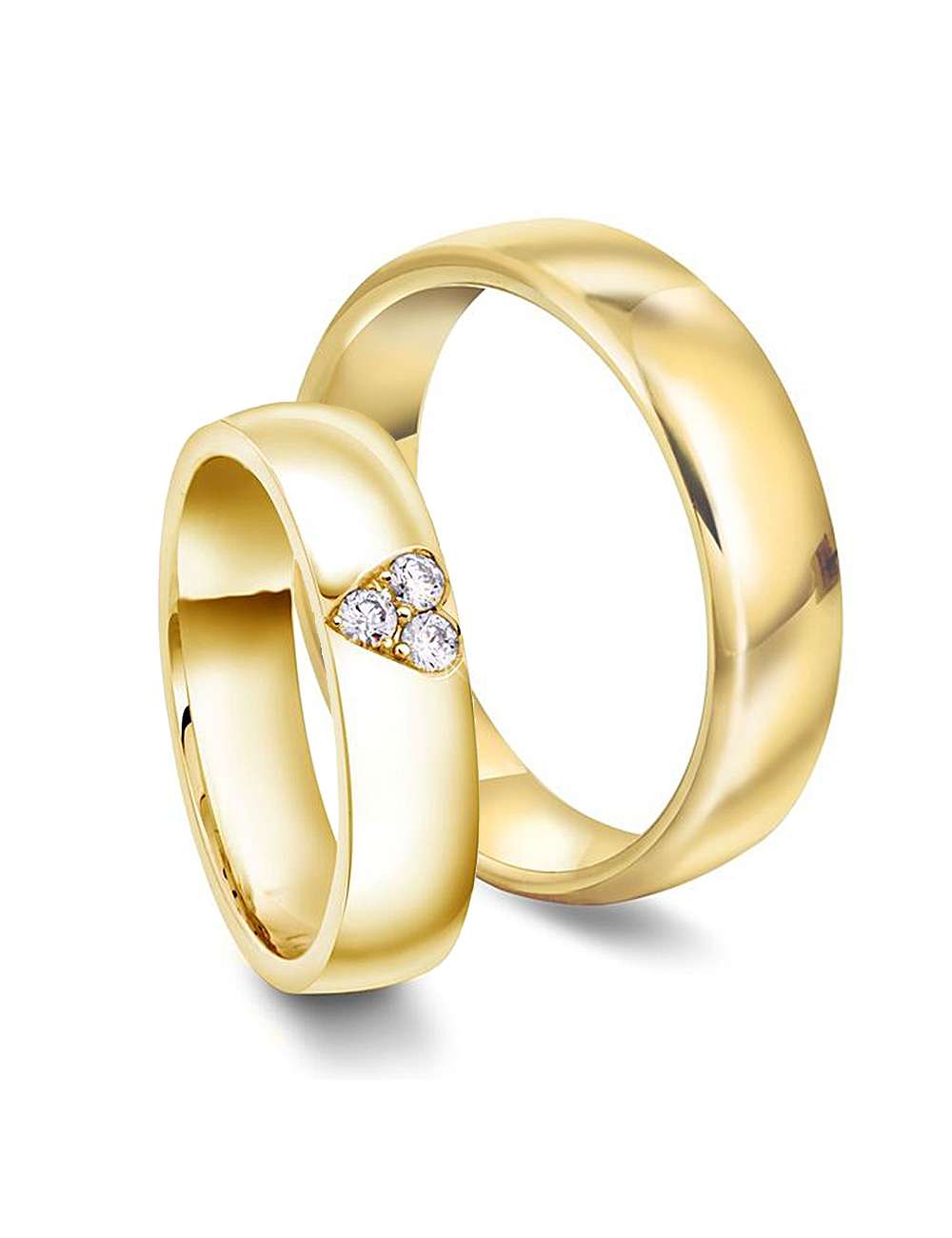 Forlovelseseringer/gifteringer med diamanter