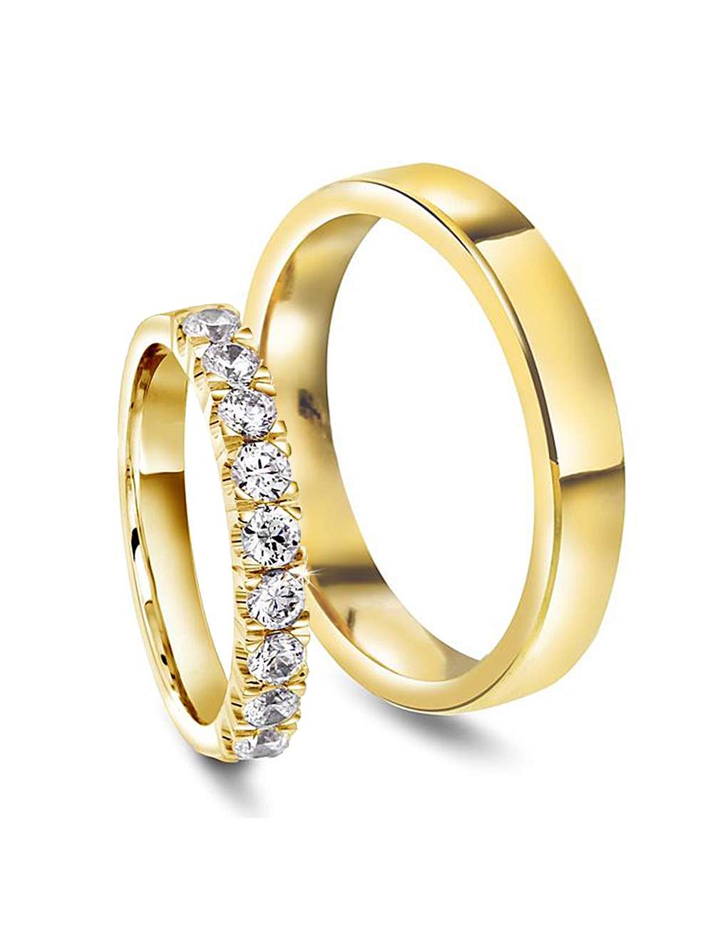 Forlovelseseringer/gifteringer med diamanter