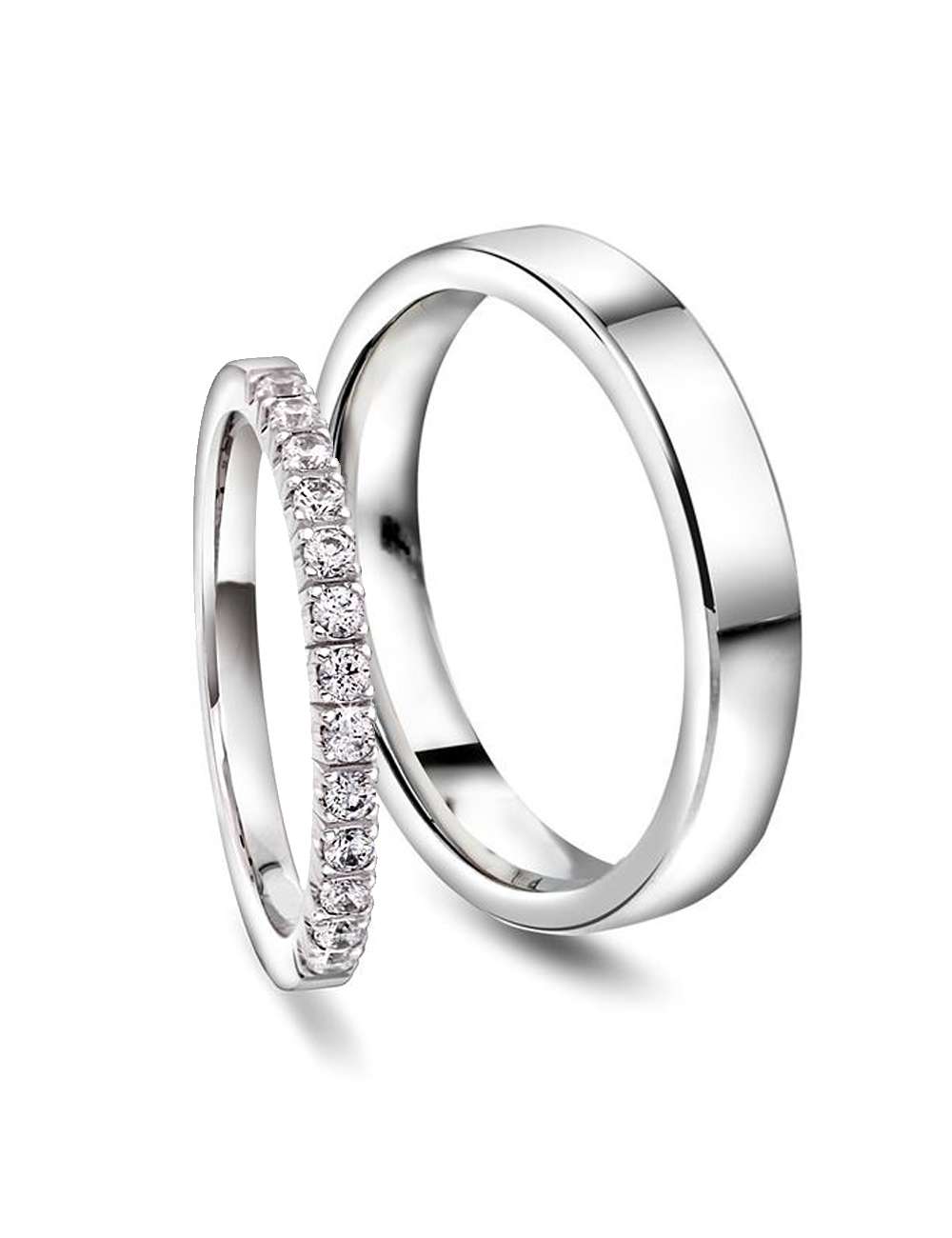 Forlovelseseringer/gifteringer med diamanter