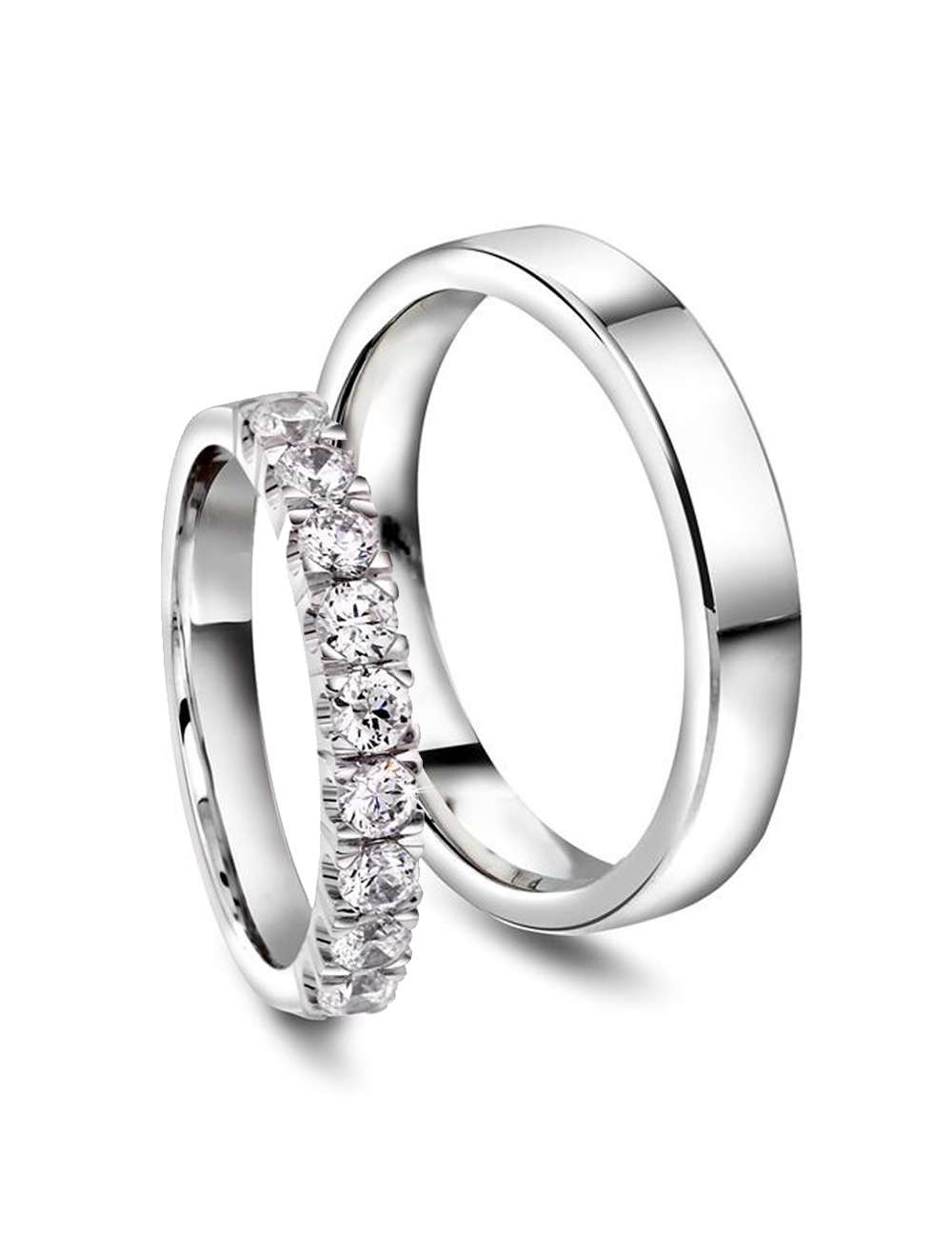 Forlovelseseringer/gifteringer med diamanter