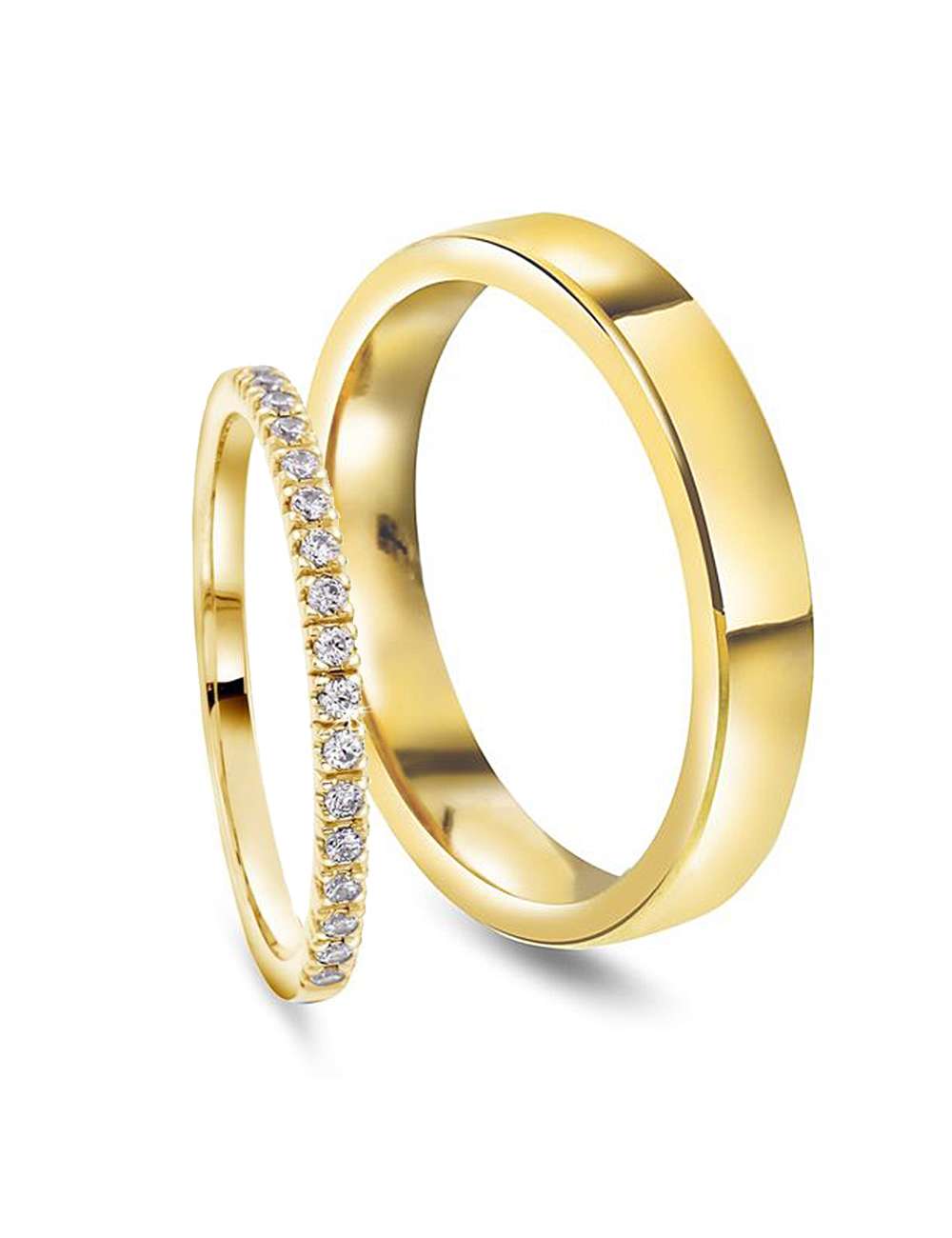 Forlovelseseringer/gifteringer med diamanter