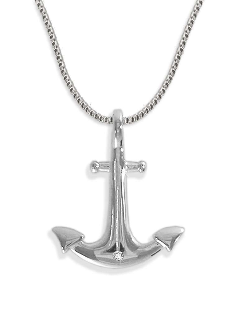 Anker Herresmykke med diamant