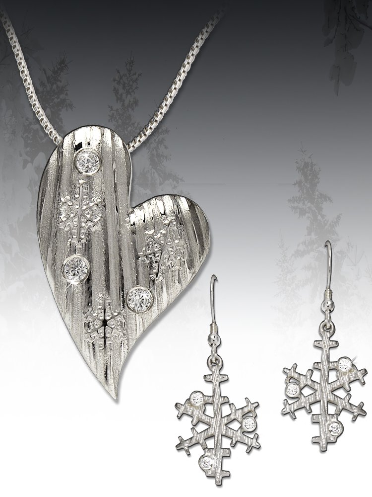 Vinter Årstids hjerte Ørepynt