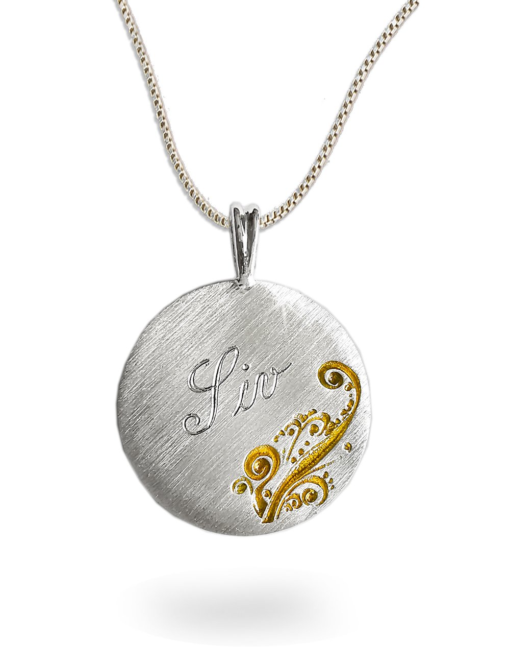 Sølvanheng med ditt navn