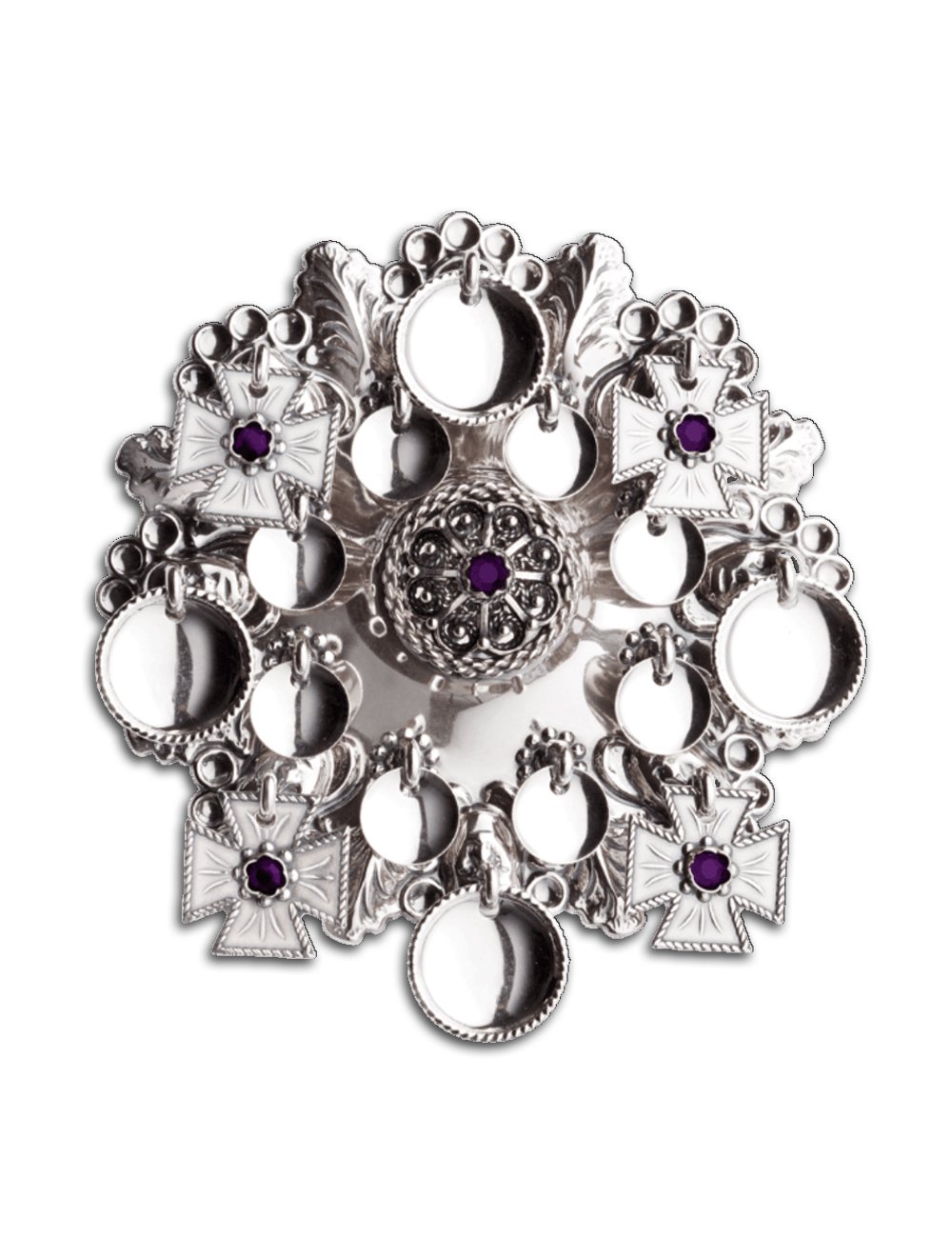 Sølje, oksidert m. lilla stein nr 196130