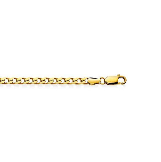 *Panser kjede i forgylt sølv 4,3 mm 45 cm