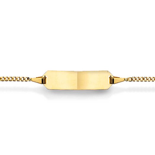 Armbånd i gull 1,4 mm med plate