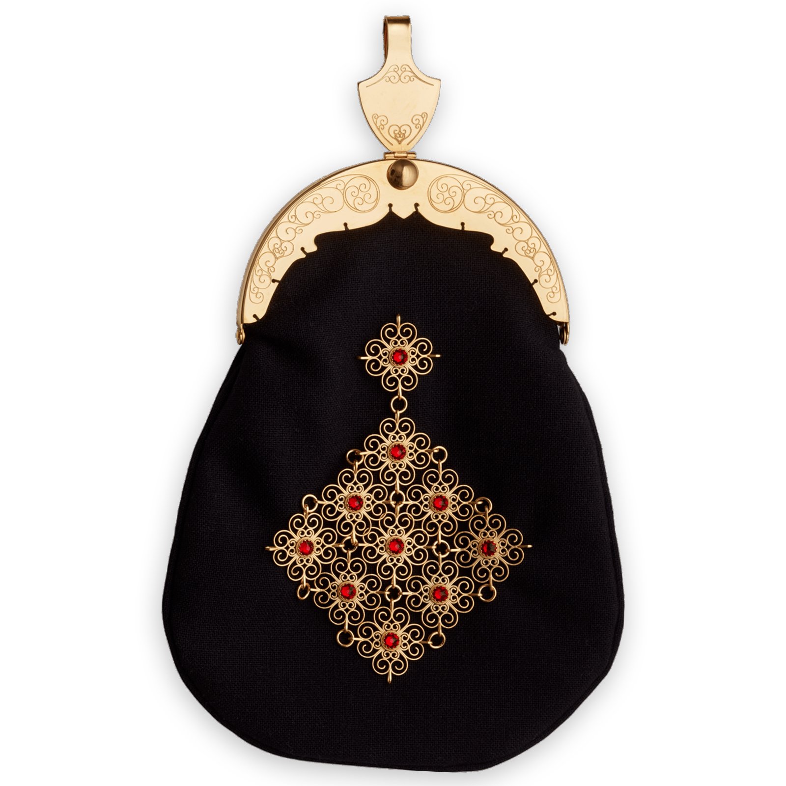 Bunadsølv veske nr. 331657 - rød