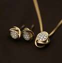 Øredobber i gull med diamanter 0,15CT WP