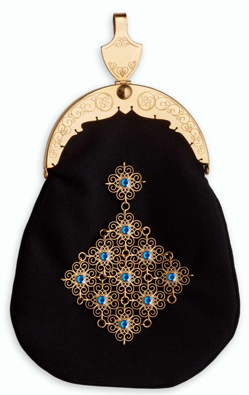 Bunadsølv veske nr. 331657 - blå