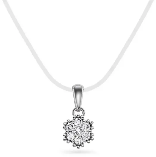 Anheng i gull med diamanter 0,15 ct WP1.