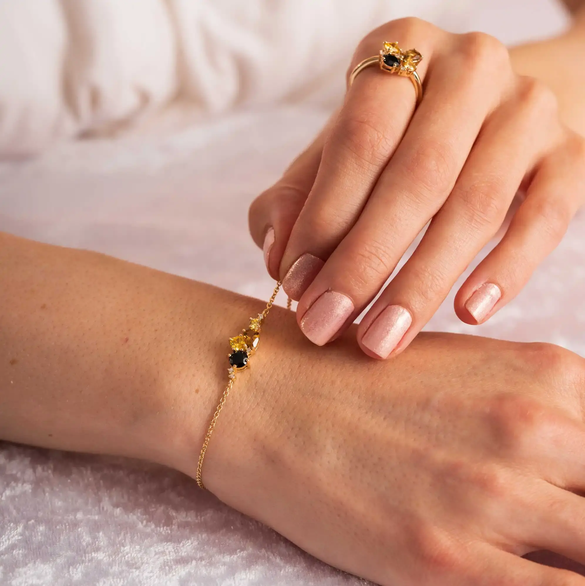 GLAM forgylt sølvarmbånd