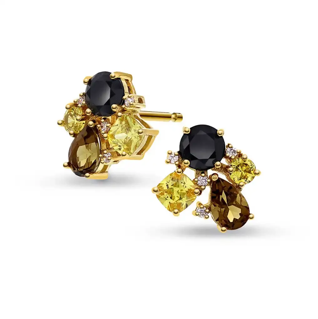 Elegante øredobber i forgyltsølv med Gylne Toner