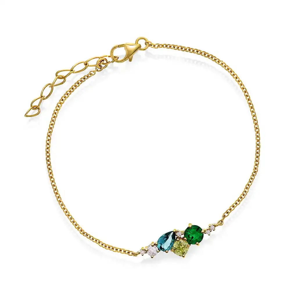 GLAM armbånd med grønne toner