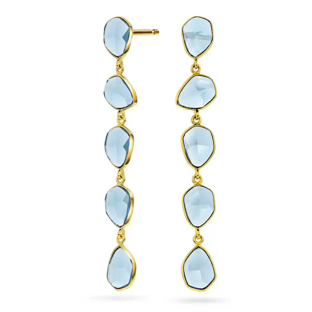 Mirage øredobber med blå stener