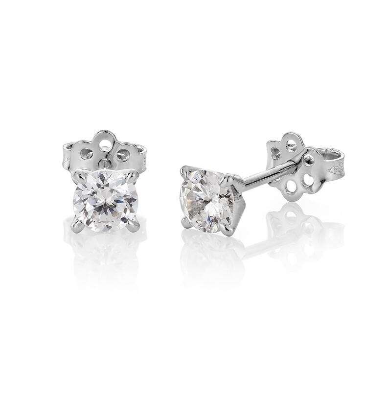 Hvitt gull ørepynt med 2x 0,5 carat Lab diamant