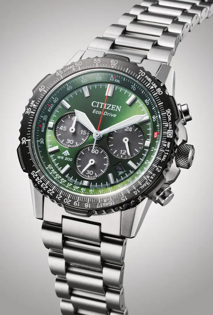 Promaster Sky Eco-Drive Chrono Stål / Grønn