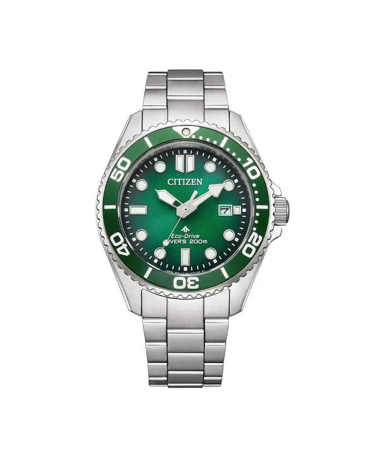 Promaster Sea Eco-Drive Stål / Grønn