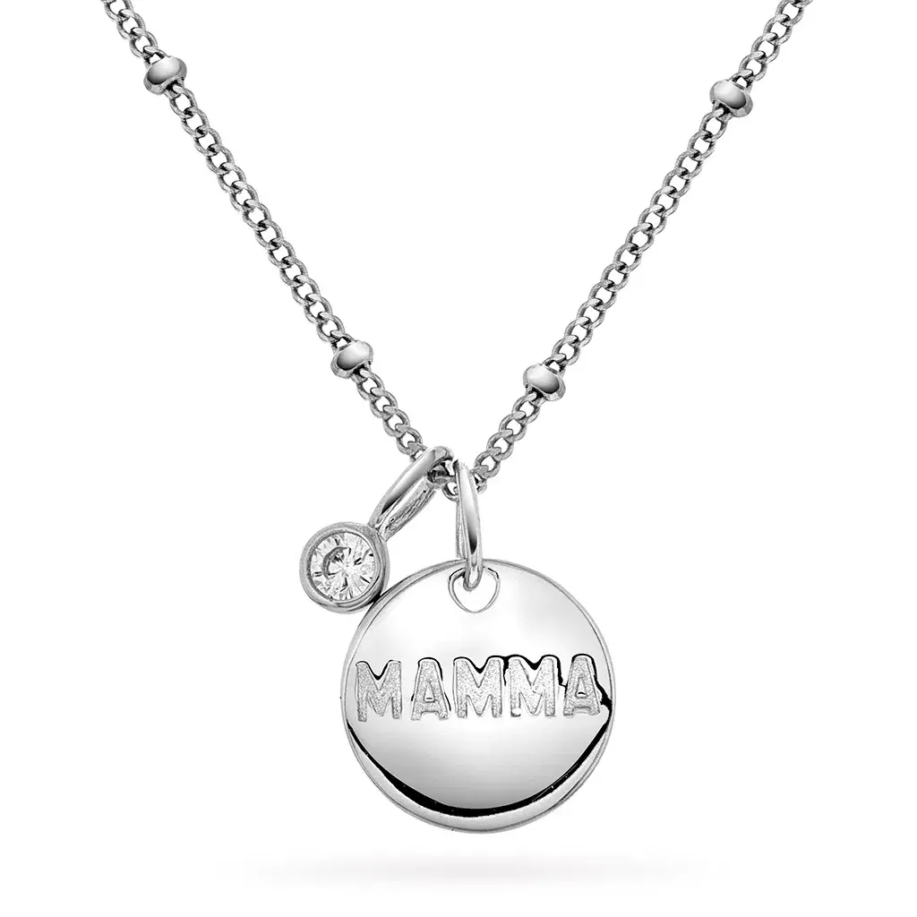 Smykke i sølv med zirkonia - Mamma.