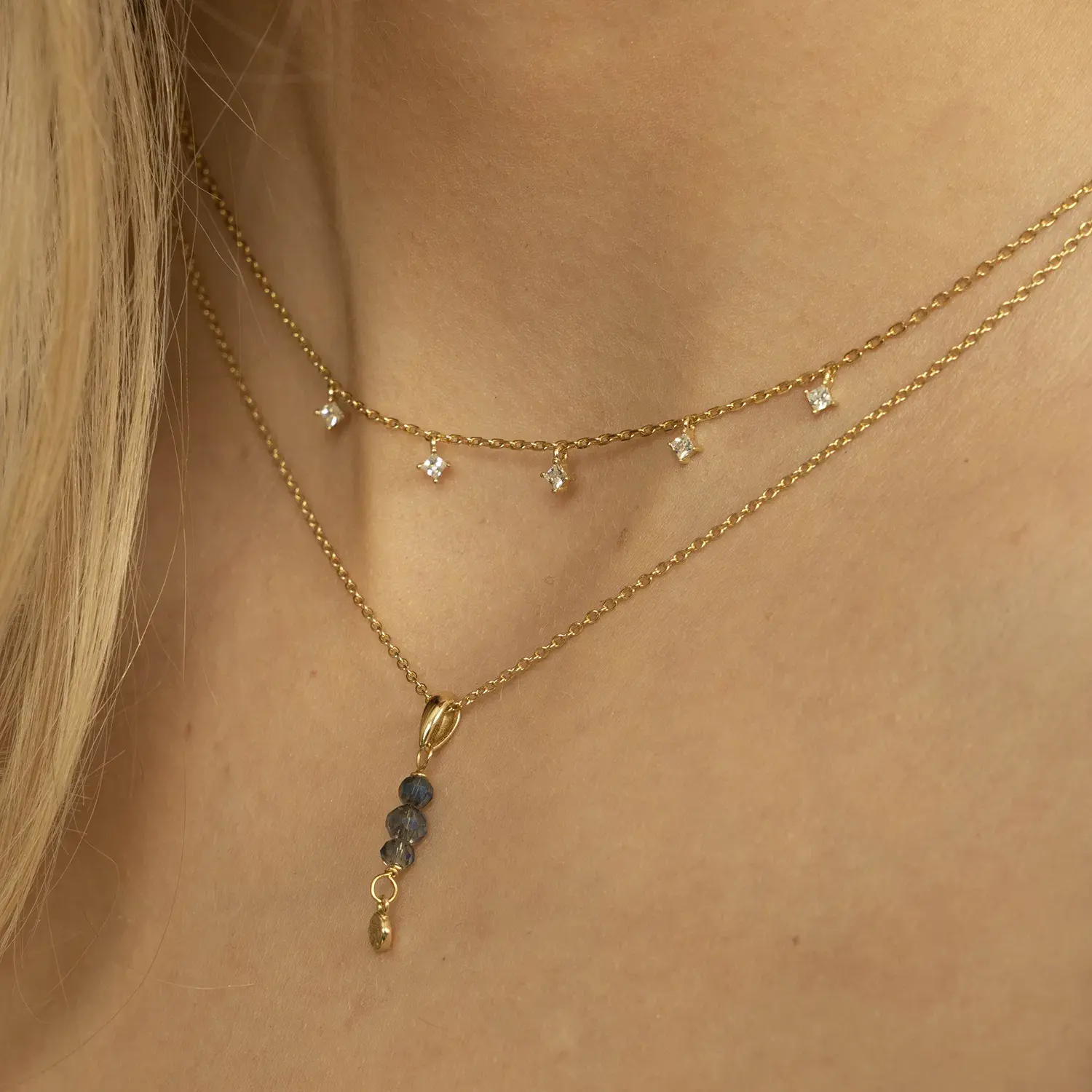 Fairy smykke i sølv, dyp plomme.